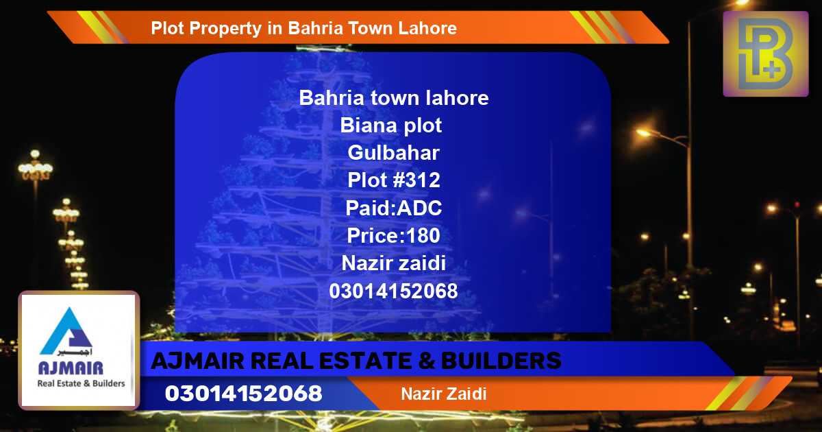 Residential Plot for Sale in Bahria Town, Lahore - (BP-69722)