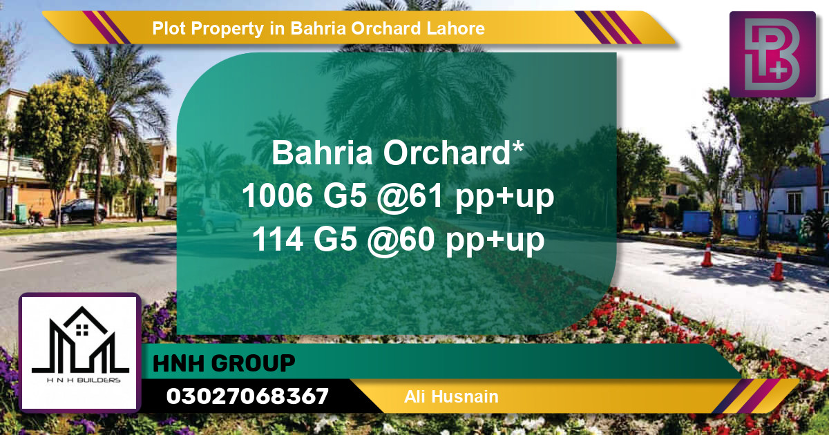 Residential Plot for Sale in Bahria Orchard, Lahore - (BP-69735)