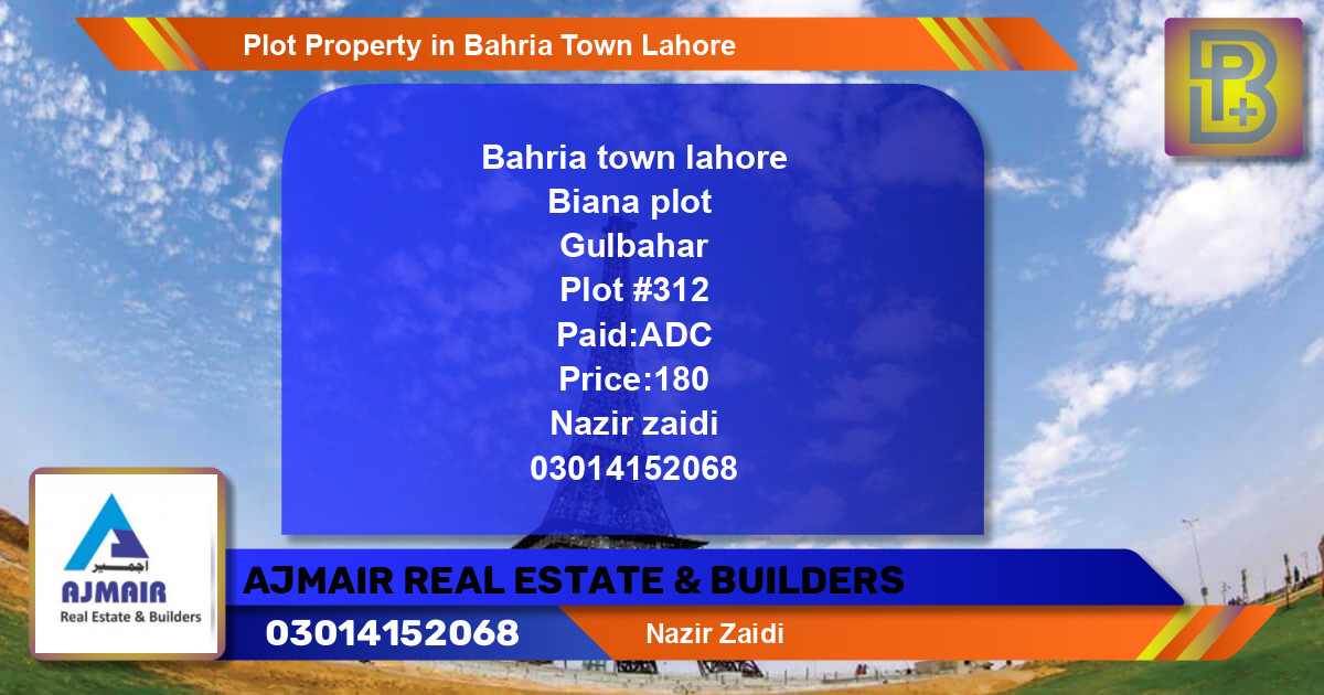 Residential Plot for Sale in Bahria Town, Lahore - (BP-69762)