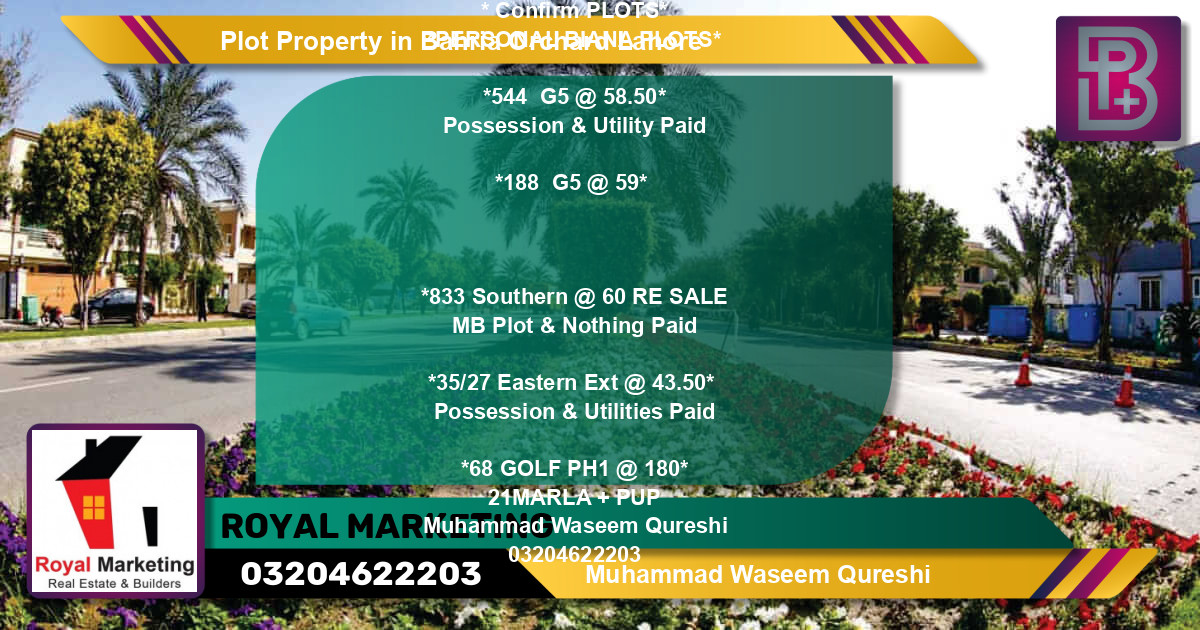 Residential Plot for Sale in Bahria Orchard, Lahore - (BP-69780)
