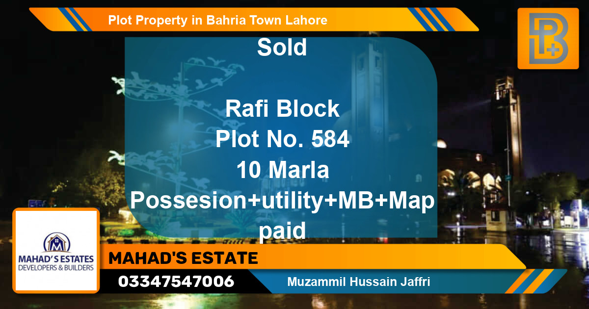 Residential Plot for Sale in Bahria Town, Lahore - (BP-69794)