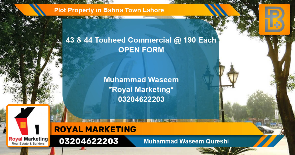 Commercial Plot for Sale in Bahria Town, Lahore - (BP-69803)