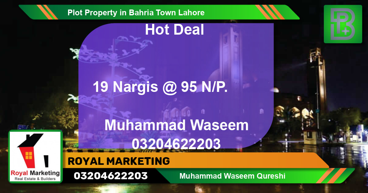 Residential Plot for Sale in Bahria Town, Lahore - (BP-69834)