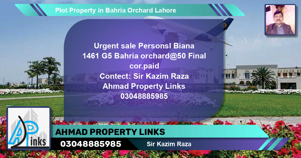 Residential Plot for Sale in Bahria Orchard, Lahore - (BP-69873)