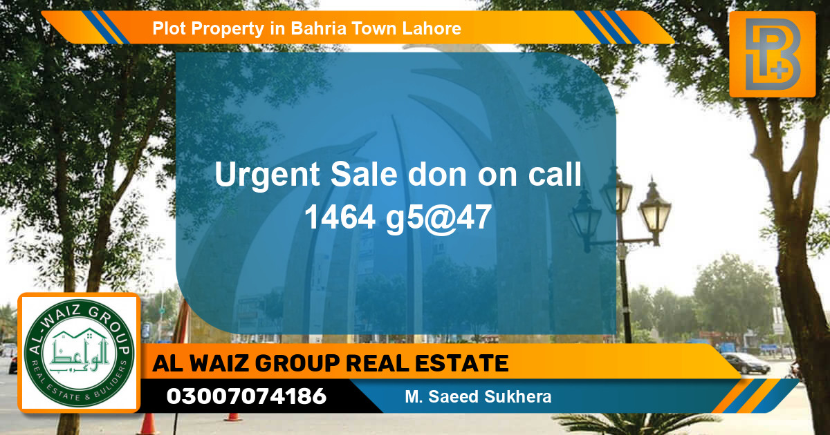 Residential Plot for Sale in Bahria Town, Lahore - (BP-69914)