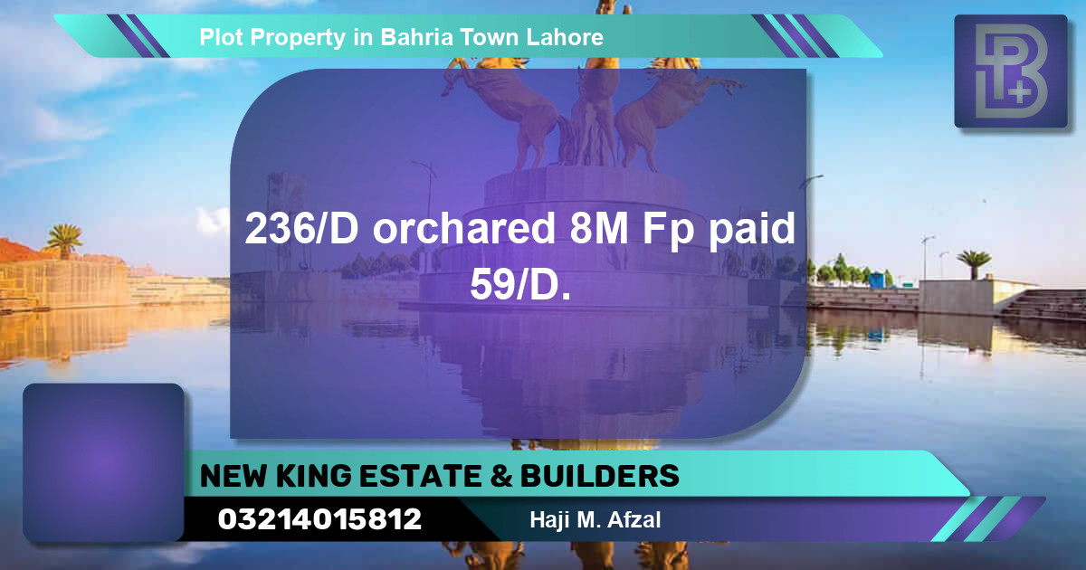 Residential Plot for Sale in Bahria Town, Lahore - (BP-69938)
