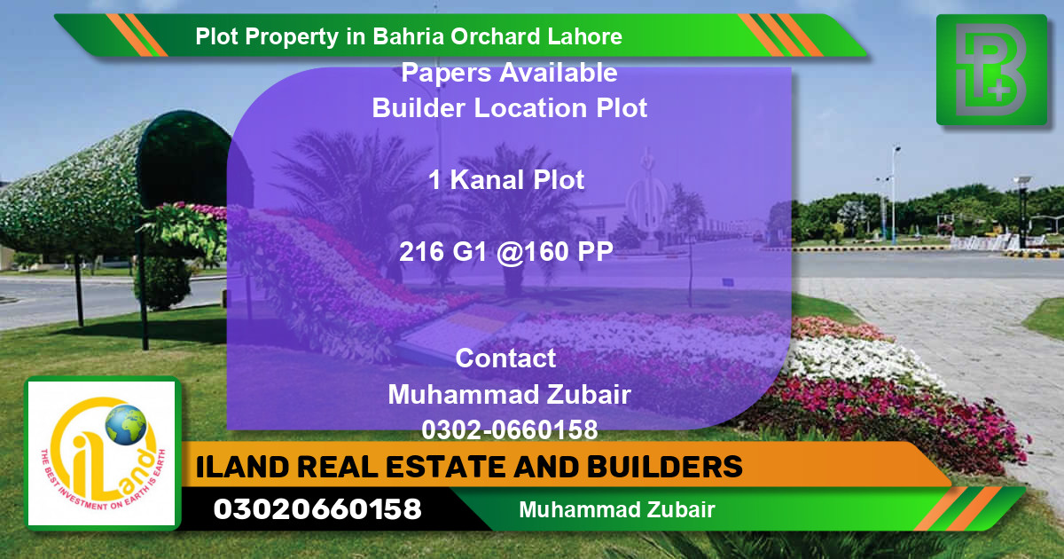 Residential Plot for Sale in Bahria Orchard, Lahore - (BP-69950)