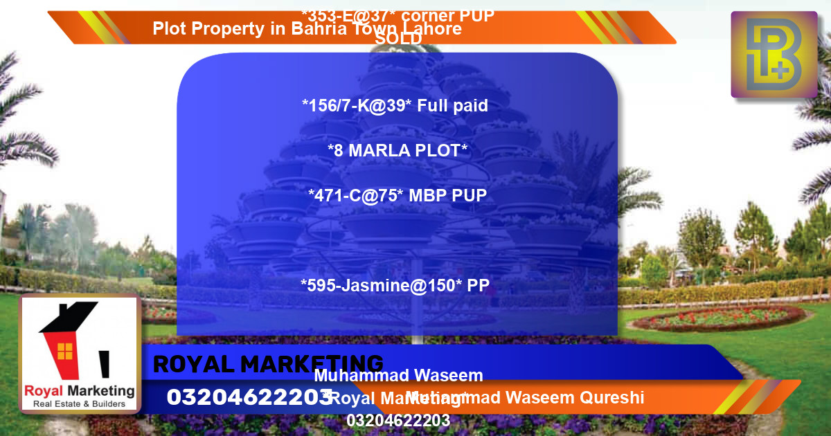 Residential Plot for Sale in Bahria Town, Lahore - (BP-69991)