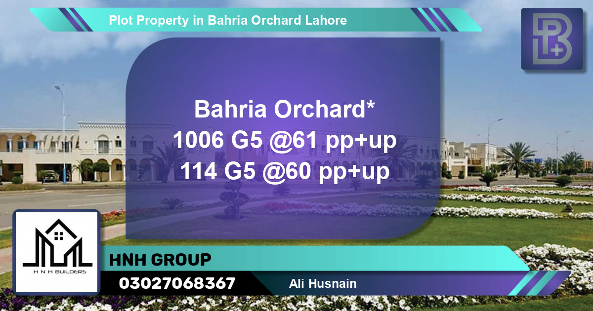 Residential Plot for Sale in Bahria Orchard, Lahore - (BP-70056)