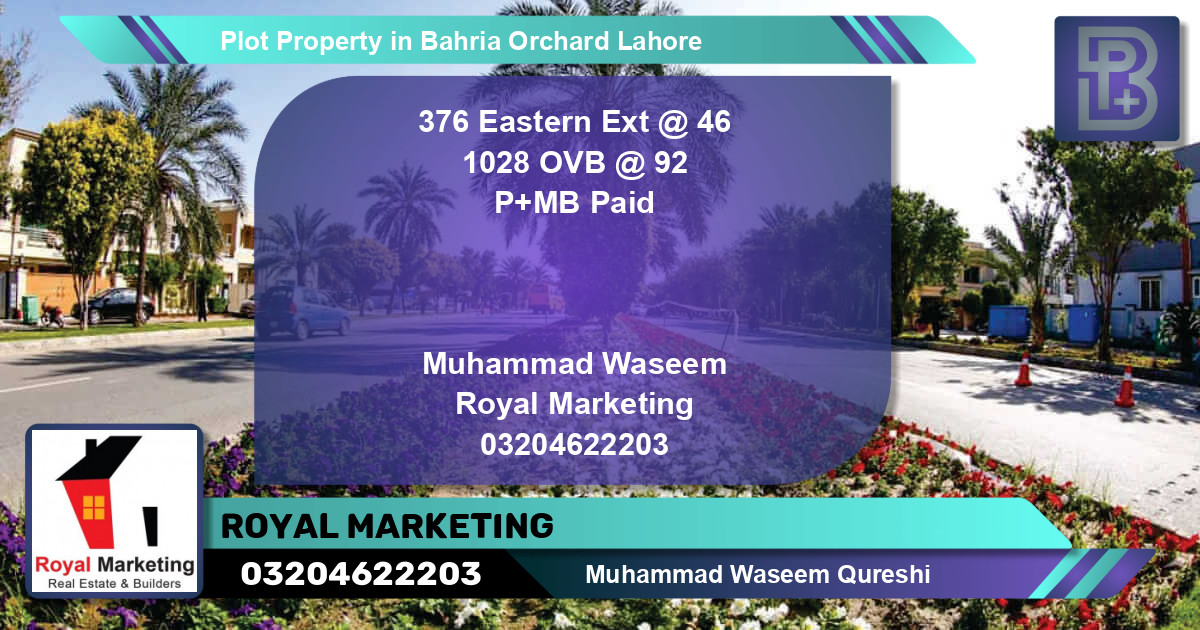 Residential Plot for Sale in Bahria Orchard, Lahore - (BP-70088)