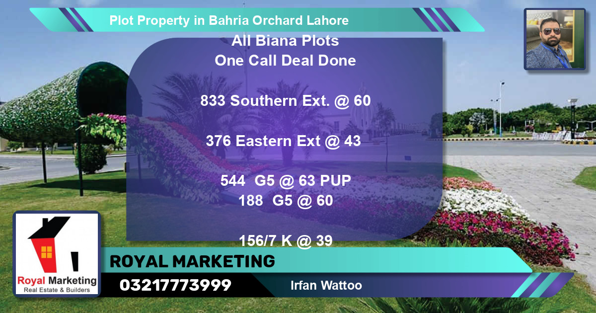 Residential Plot for Sale in Bahria Orchard, Lahore - (BP-70098)