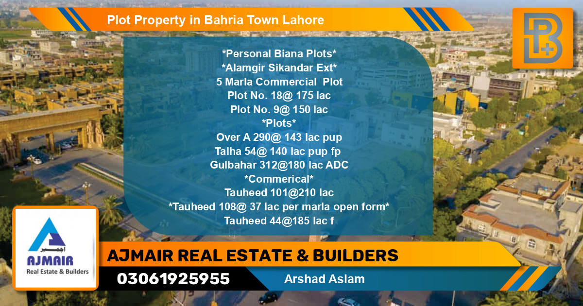 Commercial Plot for Sale in Bahria Town, Lahore - (BP-70136)