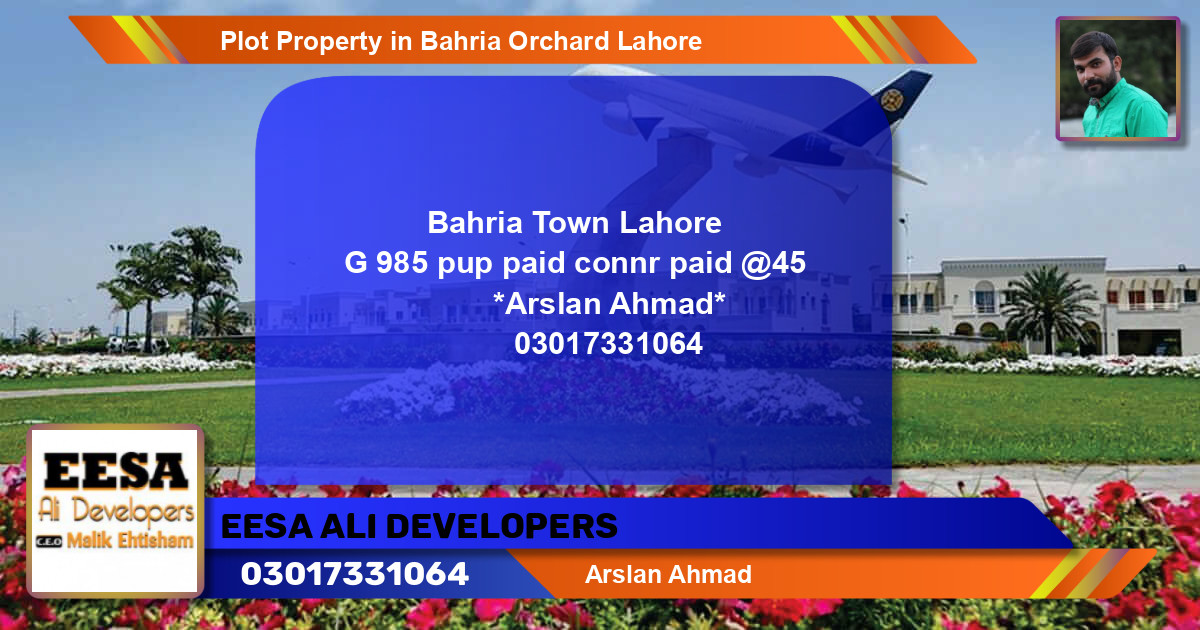 Residential Plot for Sale in Bahria Orchard, Lahore - (BP-70215)