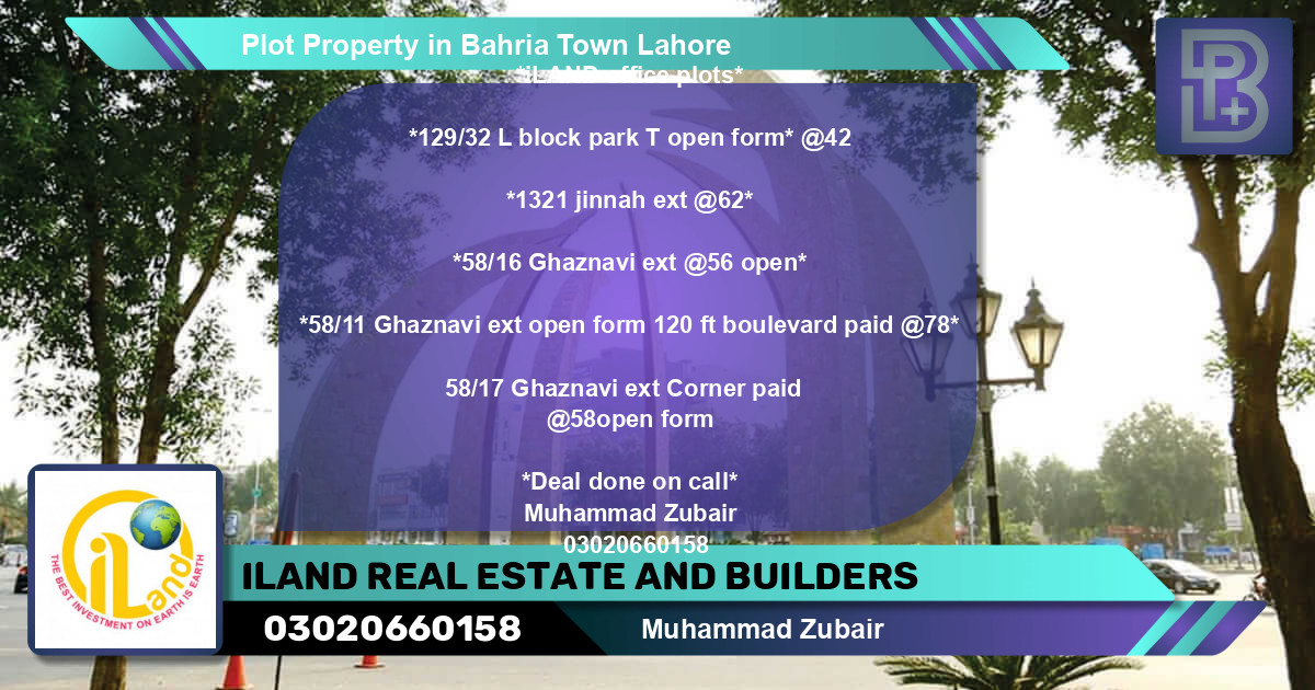 Residential Plot for Sale in Bahria Town, Lahore - (BP-70222)