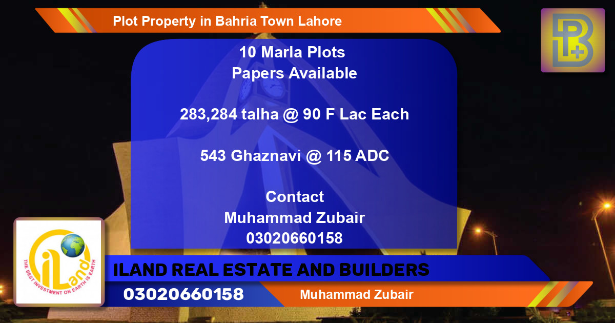 Residential Plot for Sale in Bahria Town, Lahore - (BP-70224)