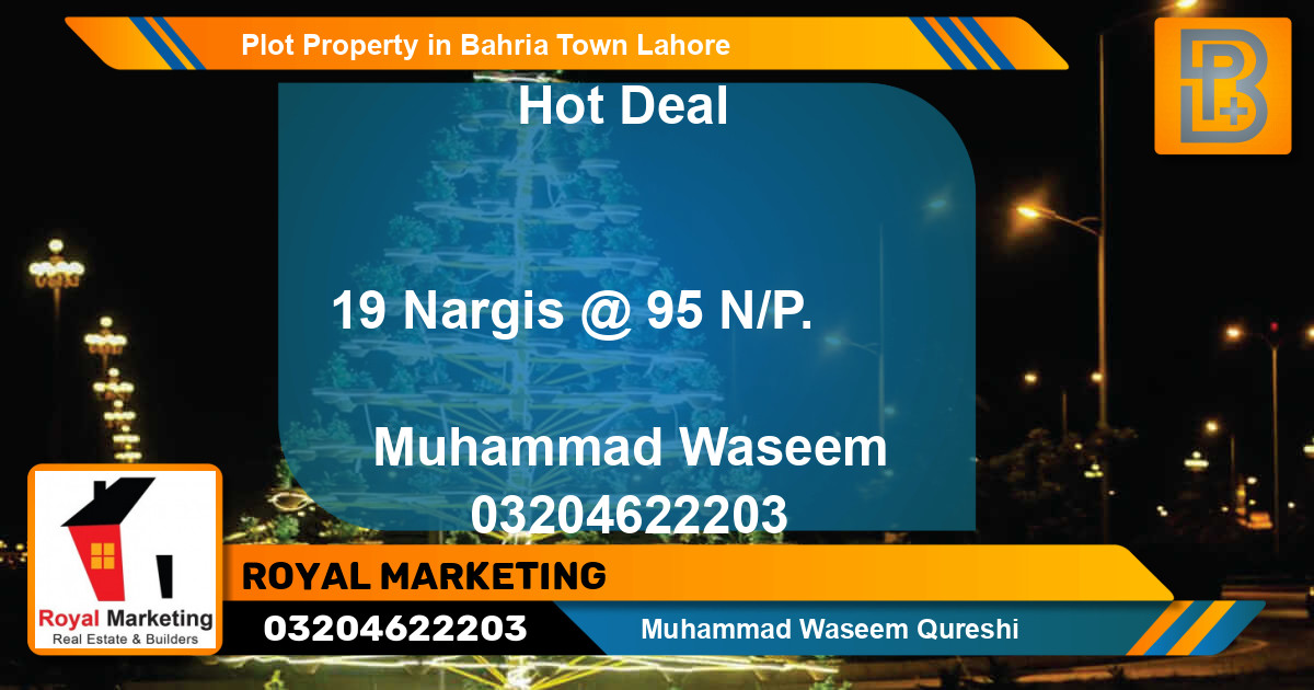 Residential Plot for Sale in Bahria Town, Lahore - (BP-70228)