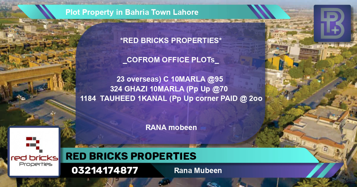 Residential Plot for Sale in Bahria Town, Lahore - (BP-70257)