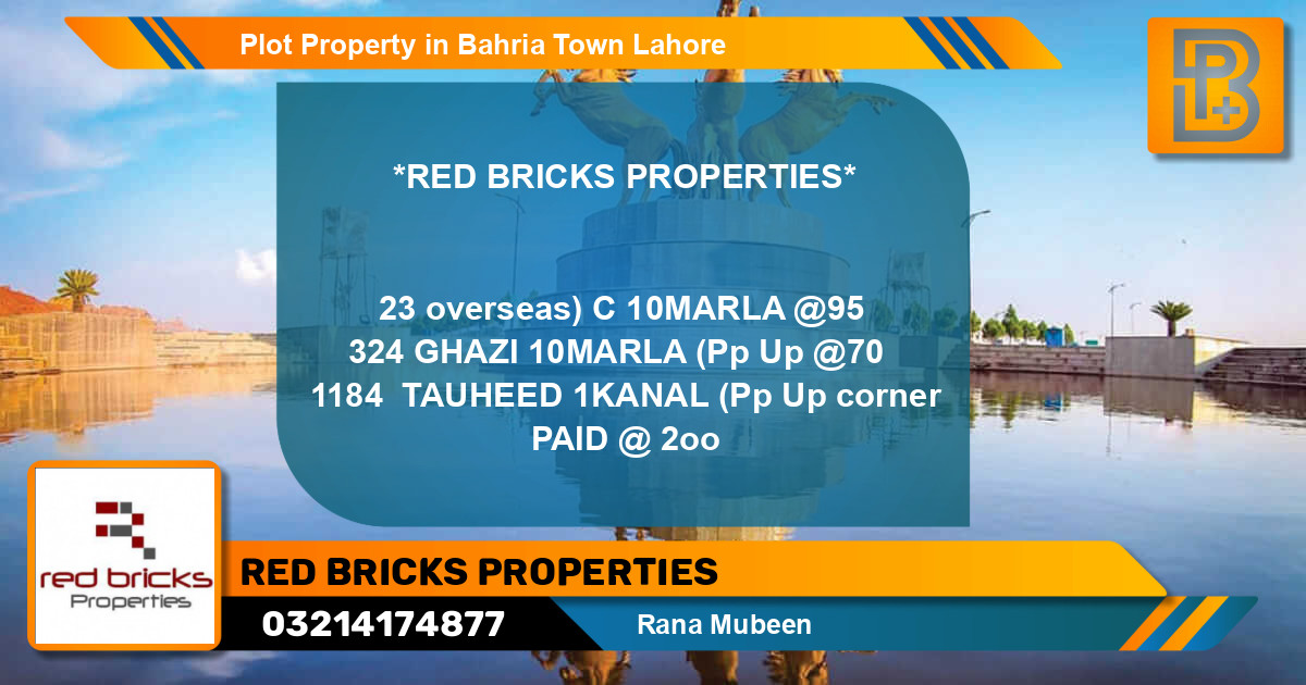 Residential Plot for Sale in Bahria Town, Lahore - (BP-70260)