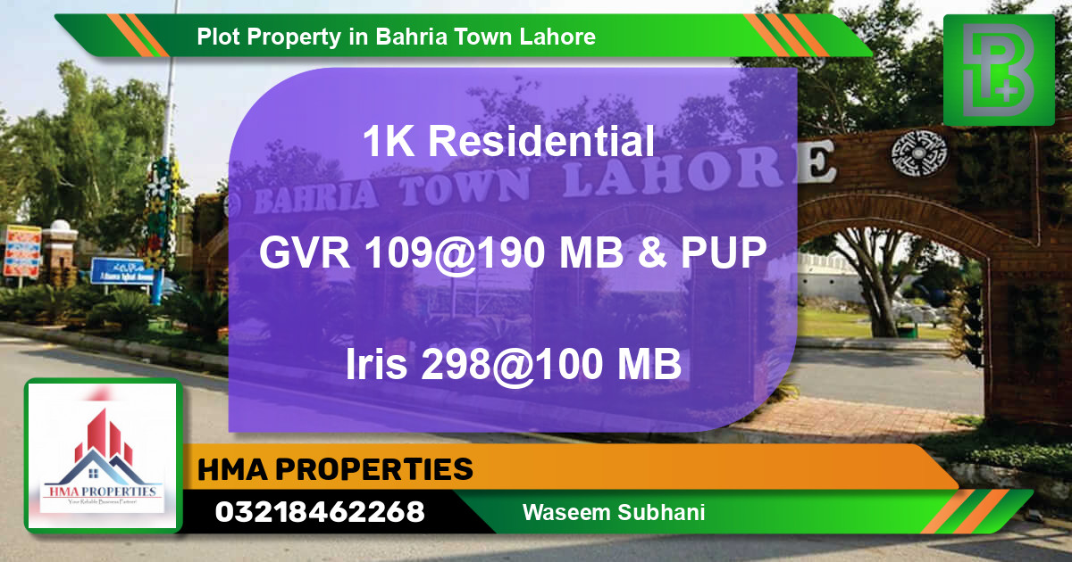 Residential Plot for Sale in Bahria Town, Lahore - (BP-70284)
