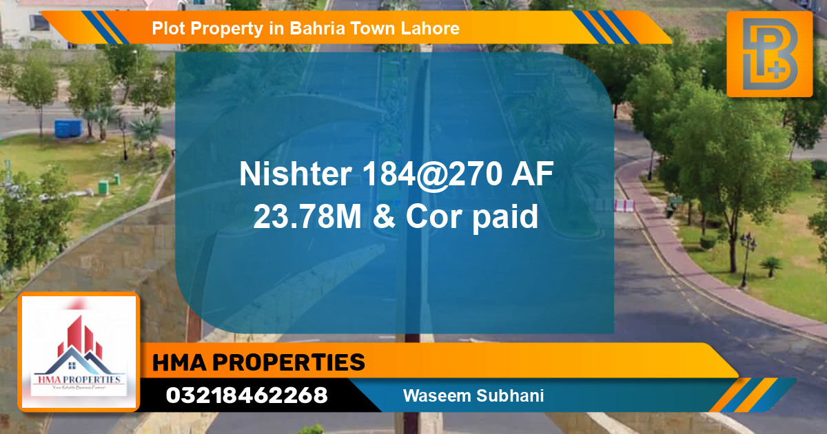 Residential Plot for Sale in Bahria Town, Lahore - (BP-70286)