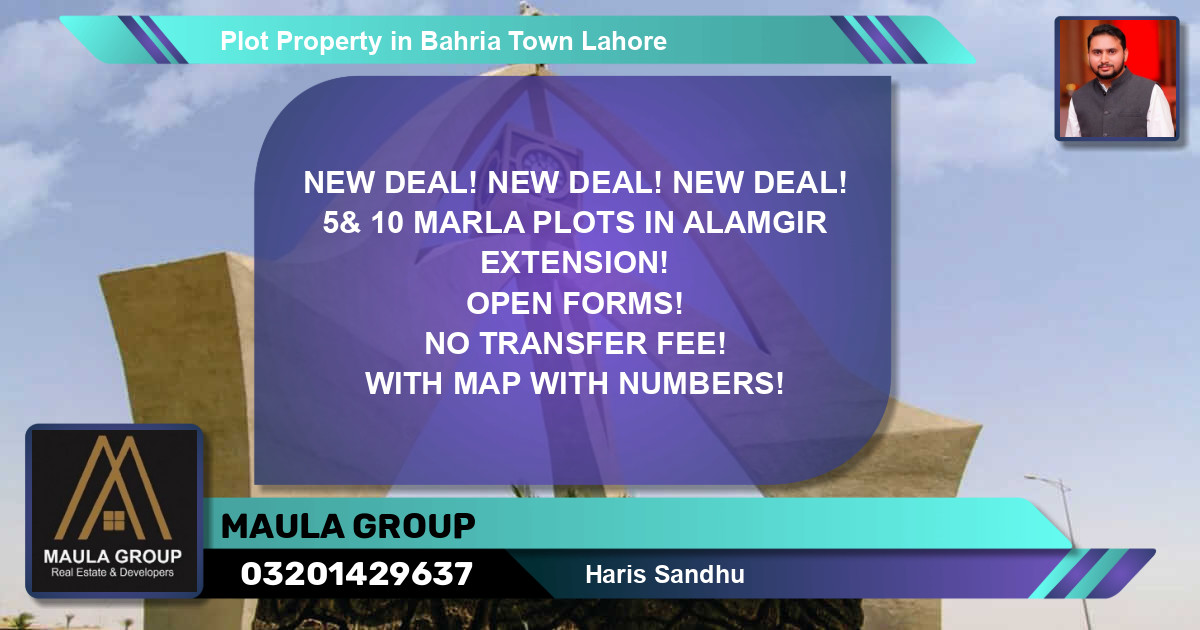 Residential Plot for Sale in Bahria Town, Lahore - (BP-70292)