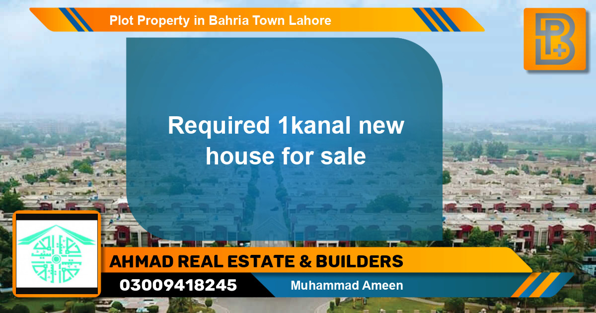 Residential Plot for Sale in Bahria Town, Lahore - (BP-70306)