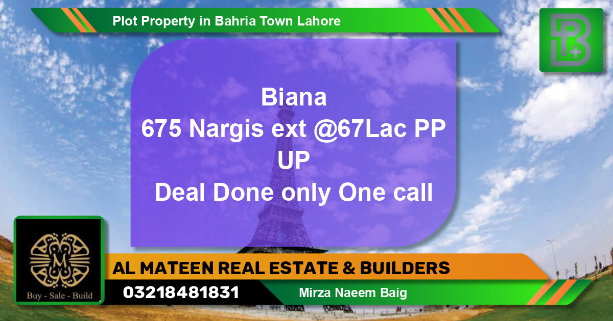 Residential Plot for Sale in Bahria Town, Lahore - (BP-70311)