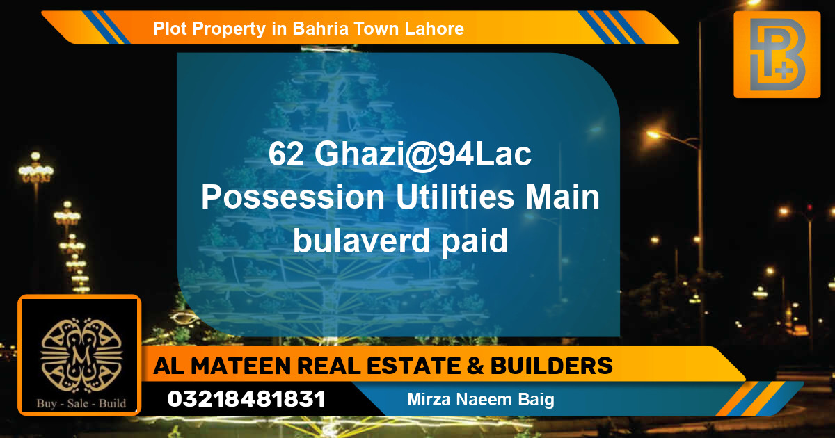 Residential Plot for Sale in Bahria Town, Lahore - (BP-70315)