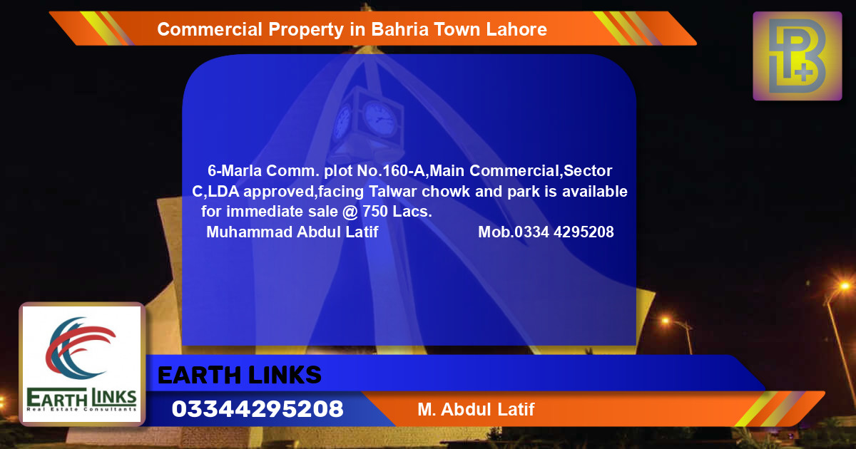 Commercial Property for Sale in Bahria Town, Lahore - (BP-70317)