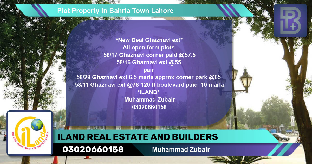 Residential Plot for Sale in Bahria Town, Lahore - (BP-70319)