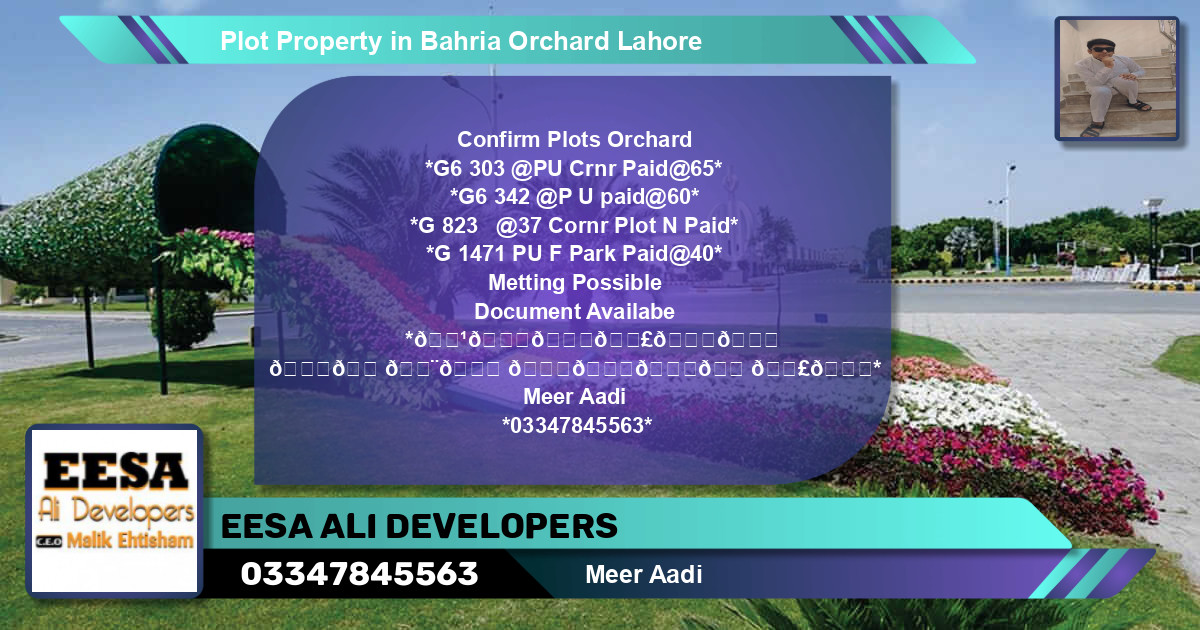 Residential Plot for Sale in Bahria Orchard, Lahore - (BP-70327)
