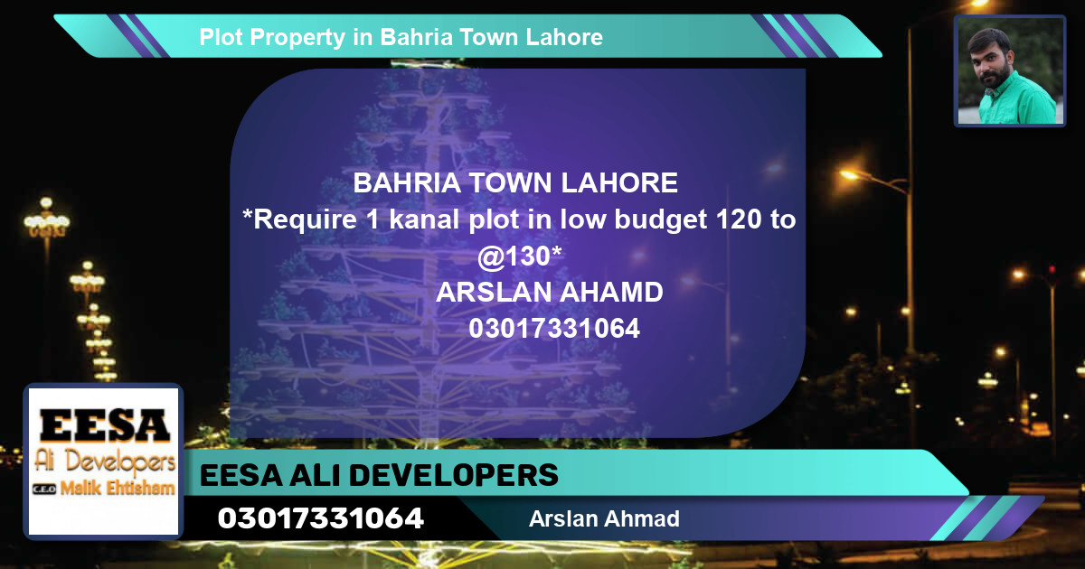 Residential Plot for Sale in Bahria Town, Lahore - (BP-70341)
