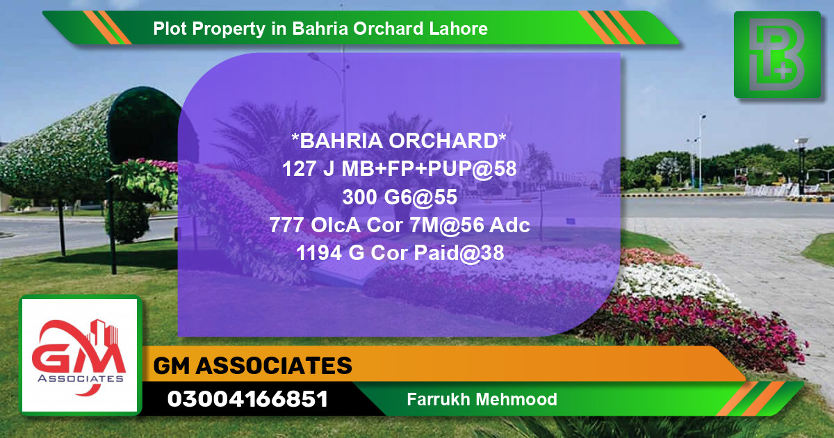 Residential Plot for Sale in Bahria Orchard, Lahore - (BP-70365)