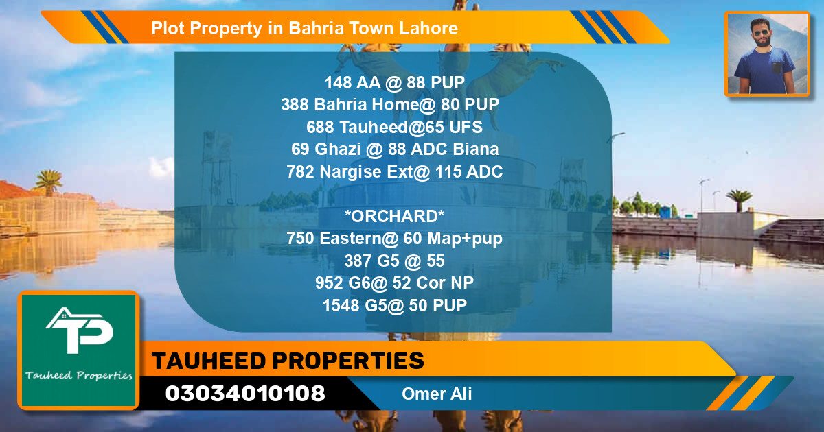 Residential Plot for Sale in Bahria Town, Lahore - (BP-70368)