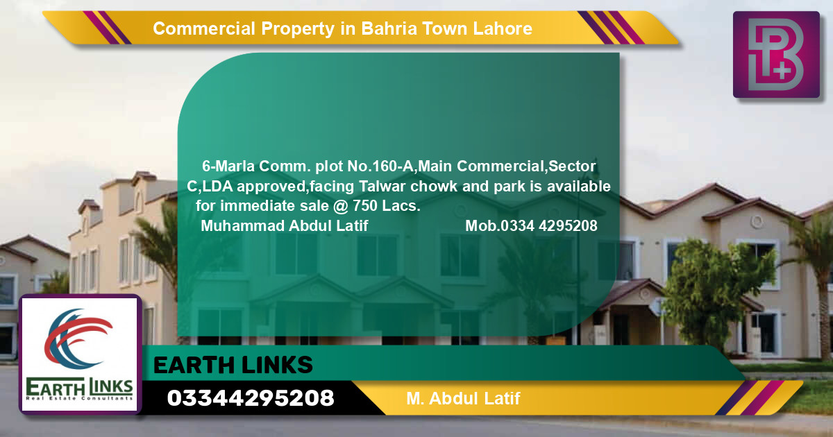 Commercial Property for Sale in Bahria Town, Lahore - (BP-70381)