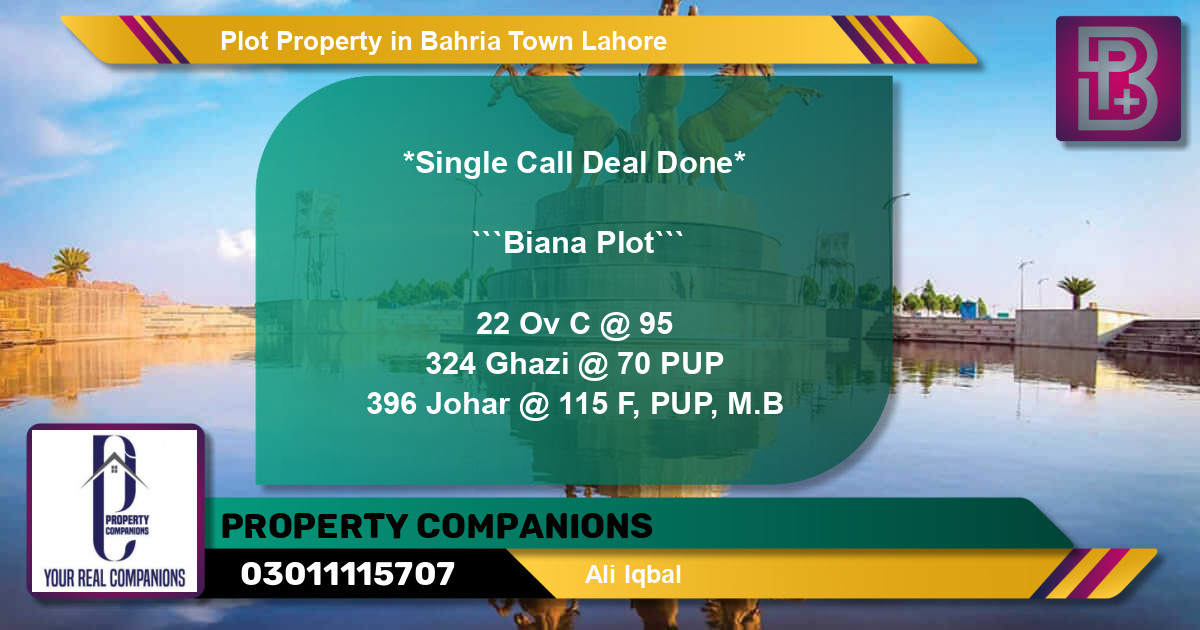 Residential Plot for Sale in Bahria Town, Lahore - (BP-70406)
