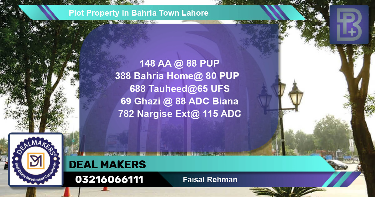 Residential Plot for Sale in Bahria Town, Lahore - (BP-70437)