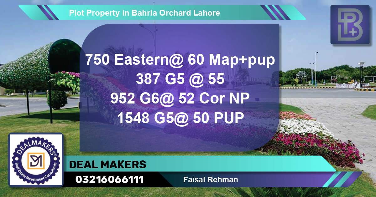 Residential Plot for Sale in Bahria Orchard, Lahore - (BP-70438)