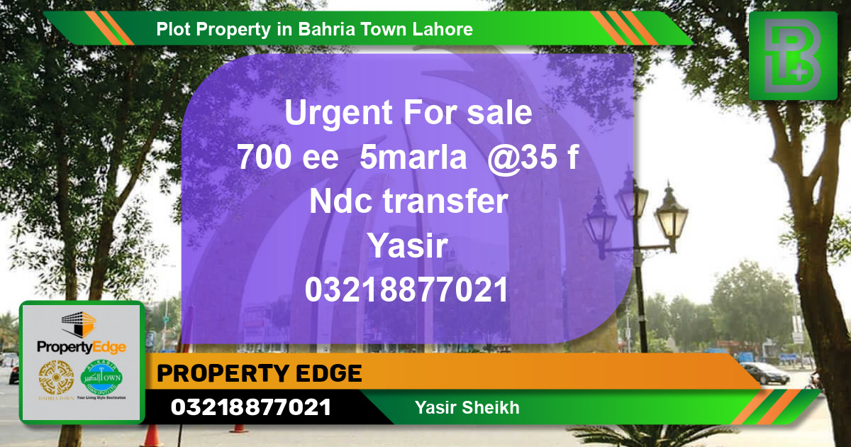 Residential Plot for Sale in Bahria Town, Lahore - (BP-70440)