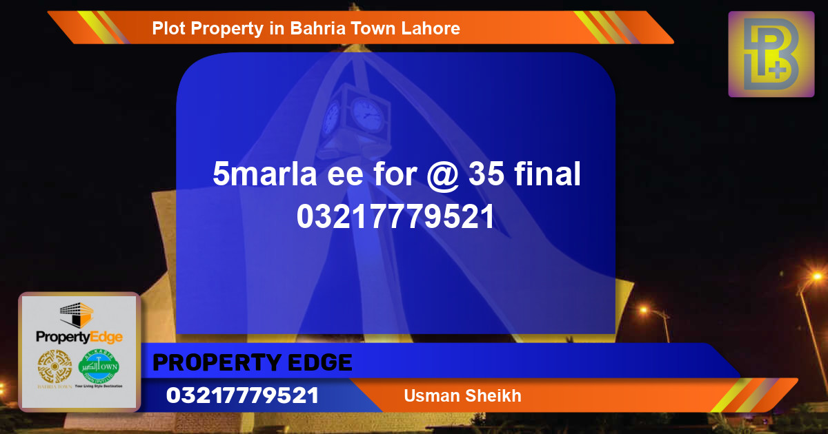 Residential Plot for Sale in Bahria Town, Lahore - (BP-70442)