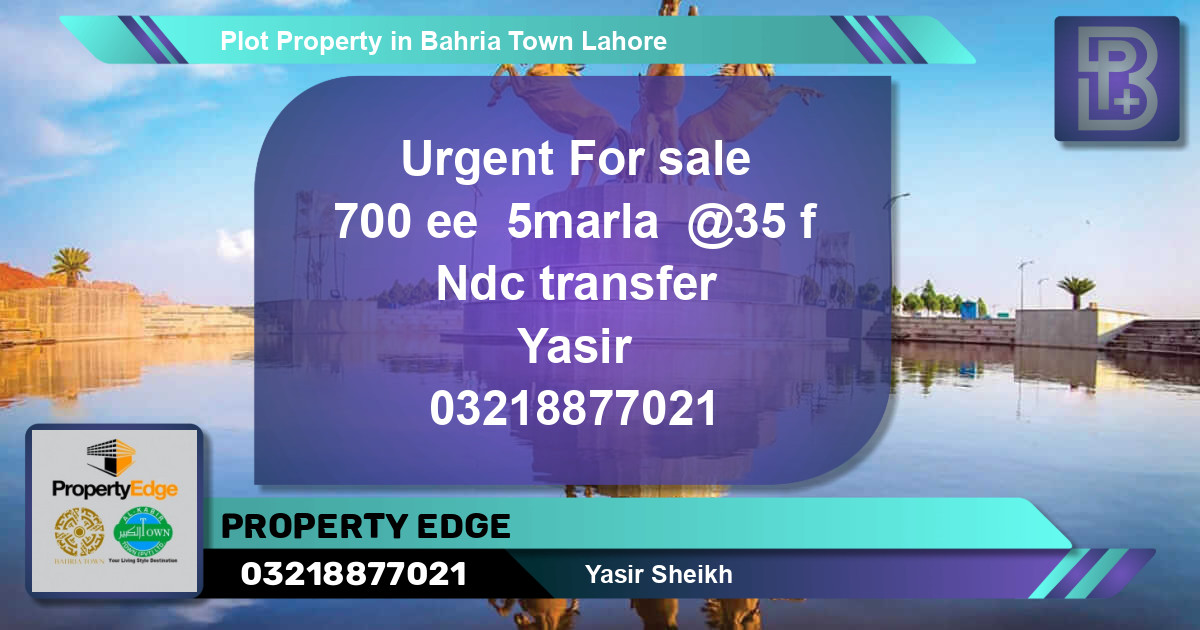 Residential Plot for Sale in Bahria Town, Lahore - (BP-70475)