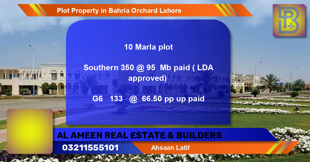 Residential Plot for Sale in Bahria Orchard, Lahore - (BP-70490)