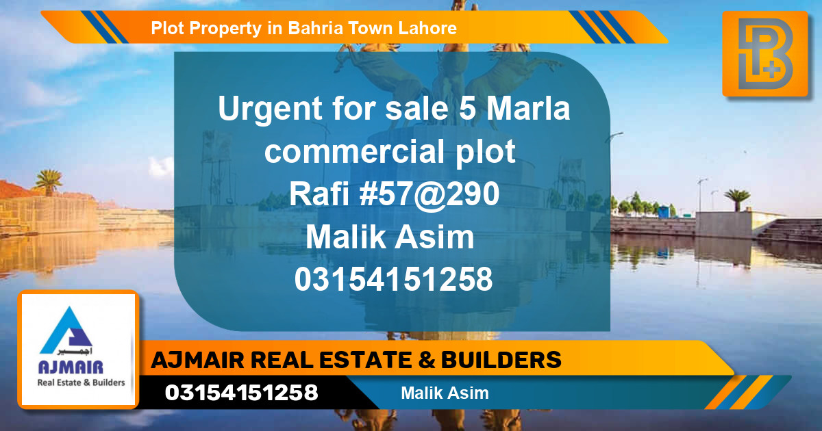 Commercial Plot for Sale in Bahria Town, Lahore - (BP-70508)