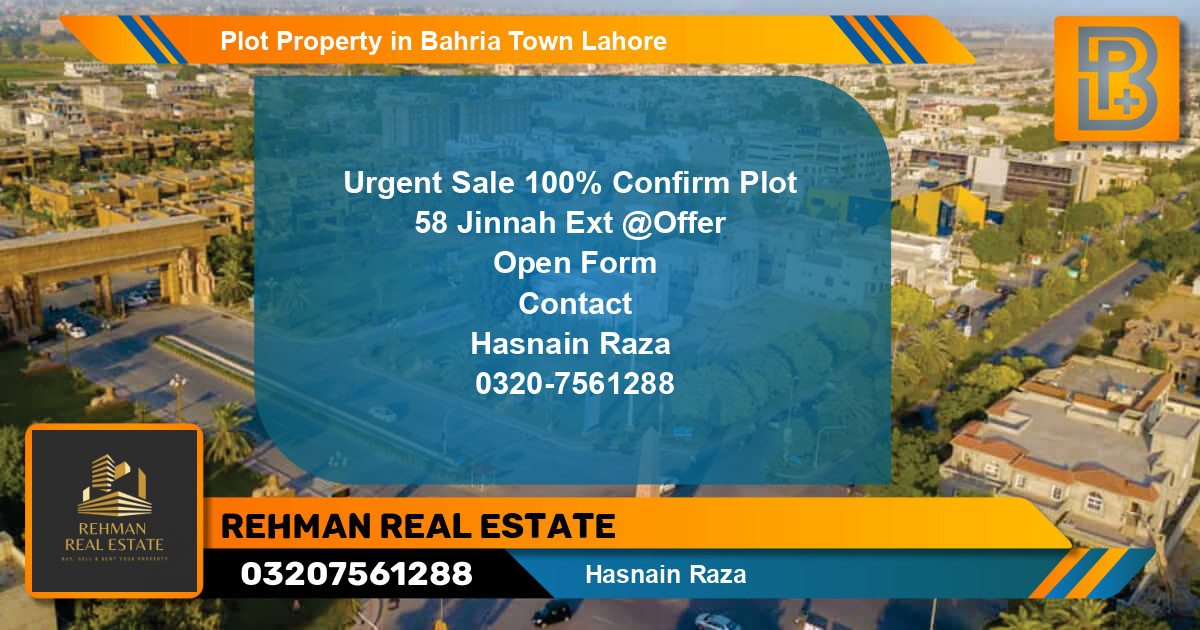 Residential Plot for Sale in Bahria Town, Lahore - (BP-70509)