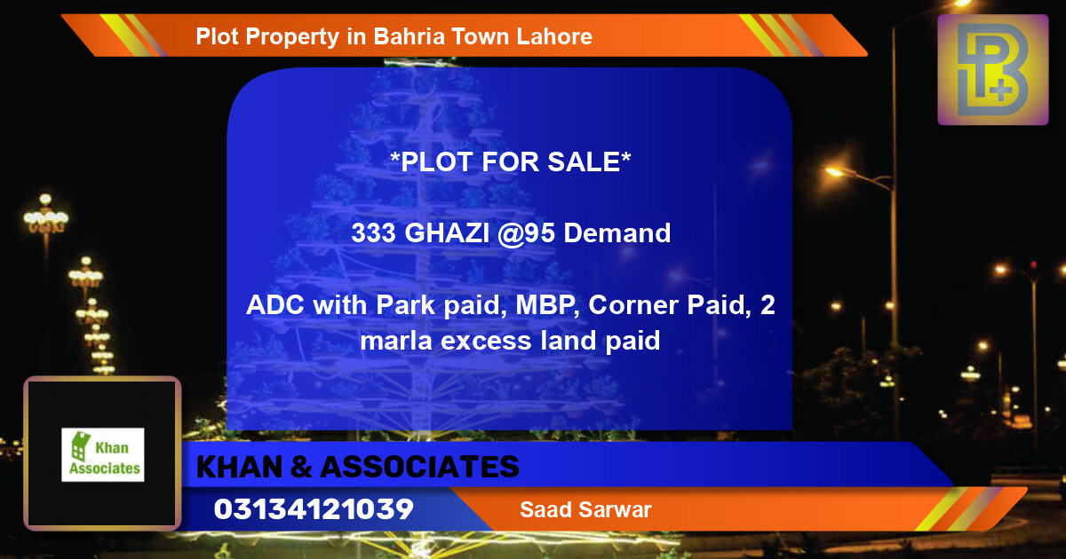 Residential Plot for Sale in Bahria Town, Lahore - (BP-70514)