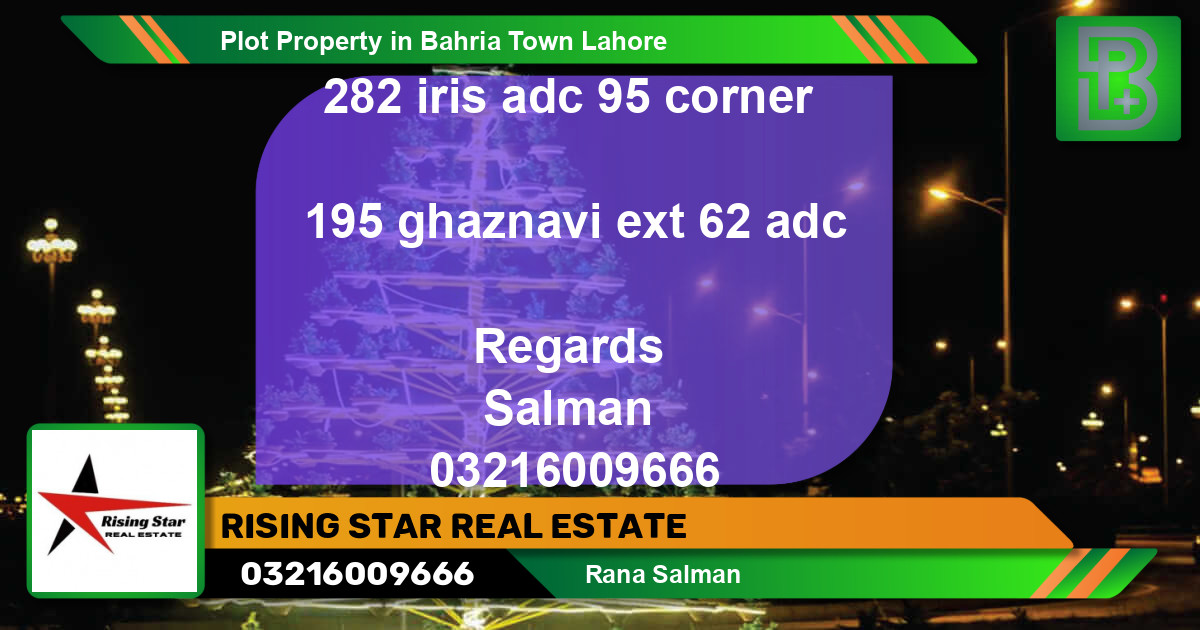 Residential Plot for Sale in Bahria Town, Lahore - (BP-70532)