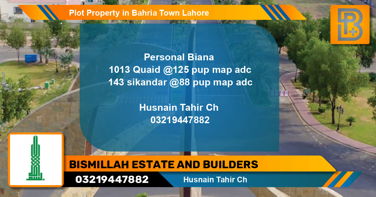 Residential Plot for Sale in Bahria Town, Lahore - (BP-70534)