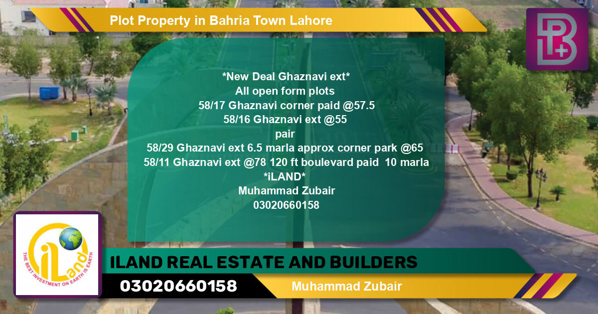 Residential Plot for Sale in Bahria Town, Lahore - (BP-70537)