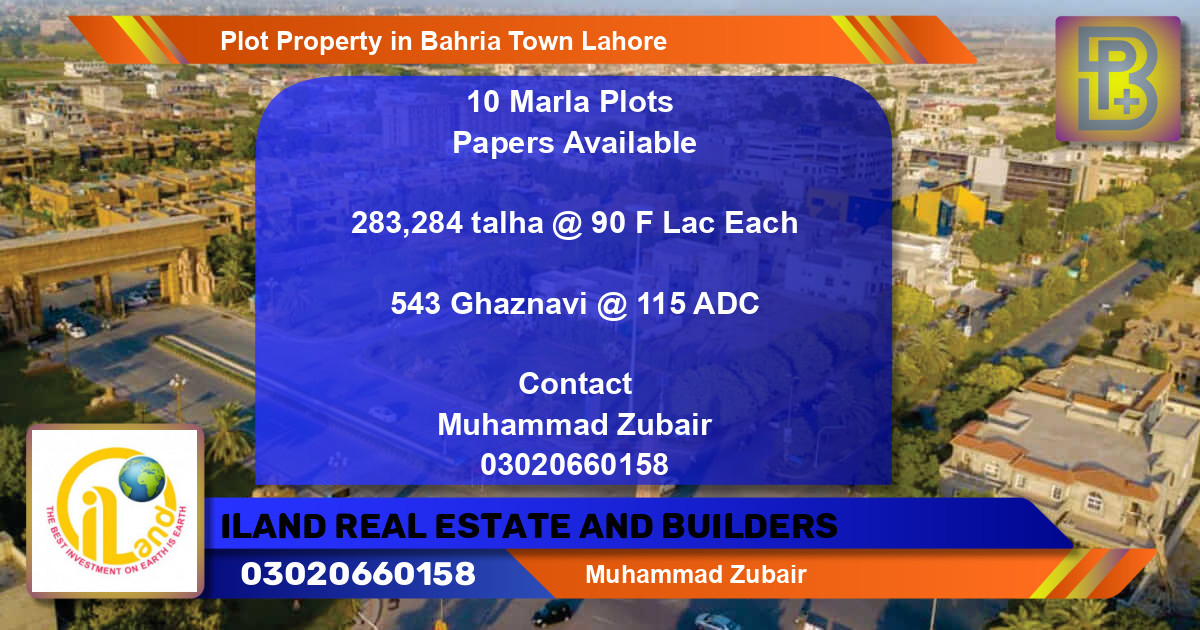 Residential Plot for Sale in Bahria Town, Lahore - (BP-70546)