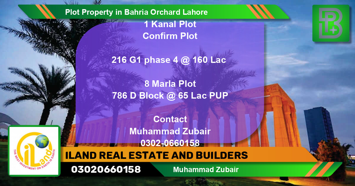 Residential Plot for Sale in Bahria Orchard, Lahore - (BP-70553)